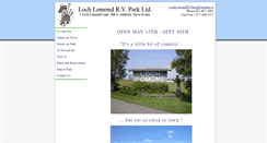 Desktop Screenshot of lochlomondrvpark.com