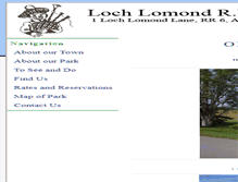 Tablet Screenshot of lochlomondrvpark.com